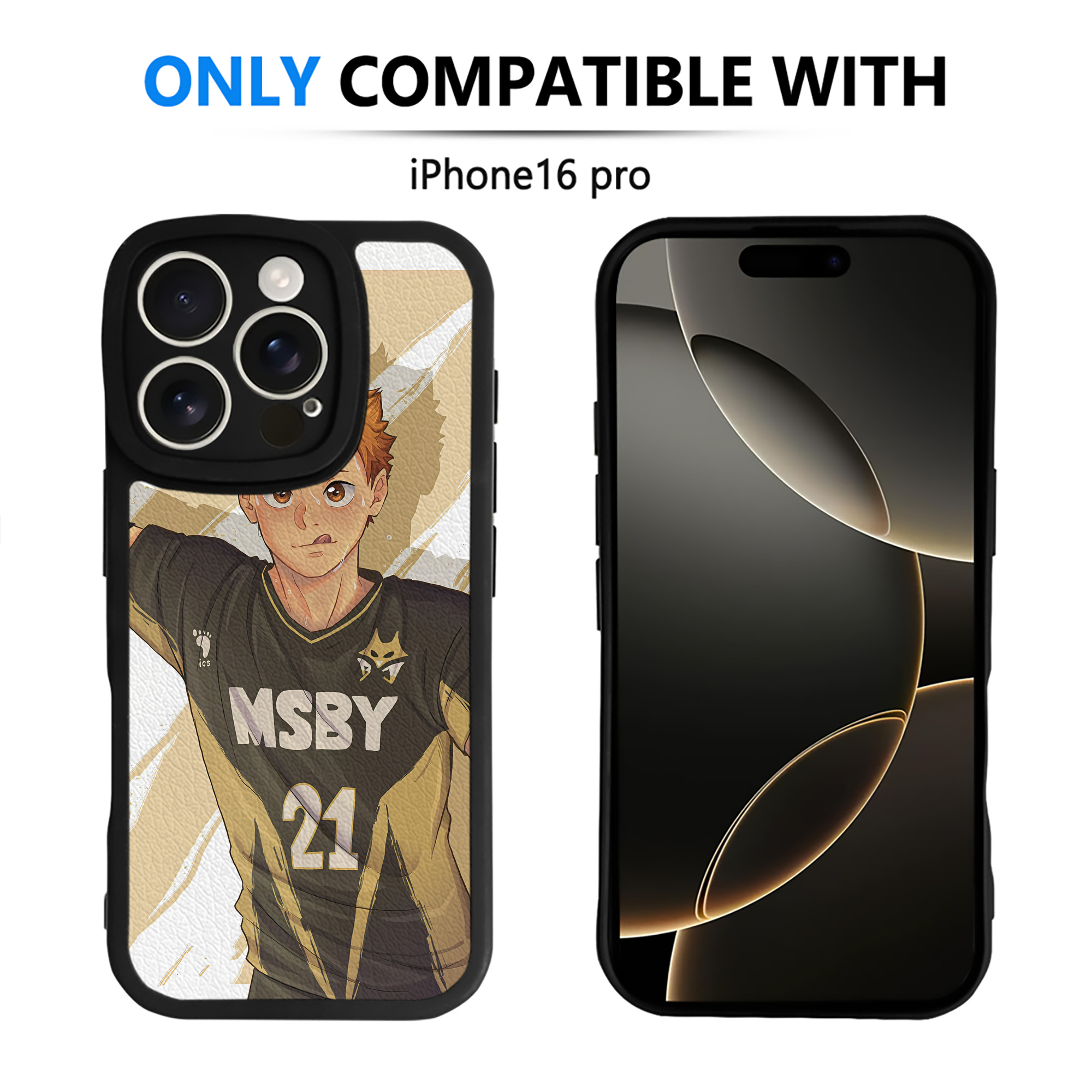 （画像用） ハイキュー!! Haikyu!! 【iPhone 16シリーズ対応】シリコンスマホケース（レザー調） 材質：シリコン